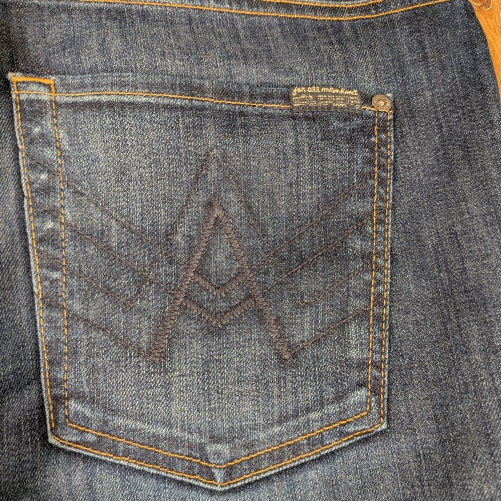 7 For All Mankind Men's "A" Pocket Brett Jeans (32 Waist, Dark Wash)